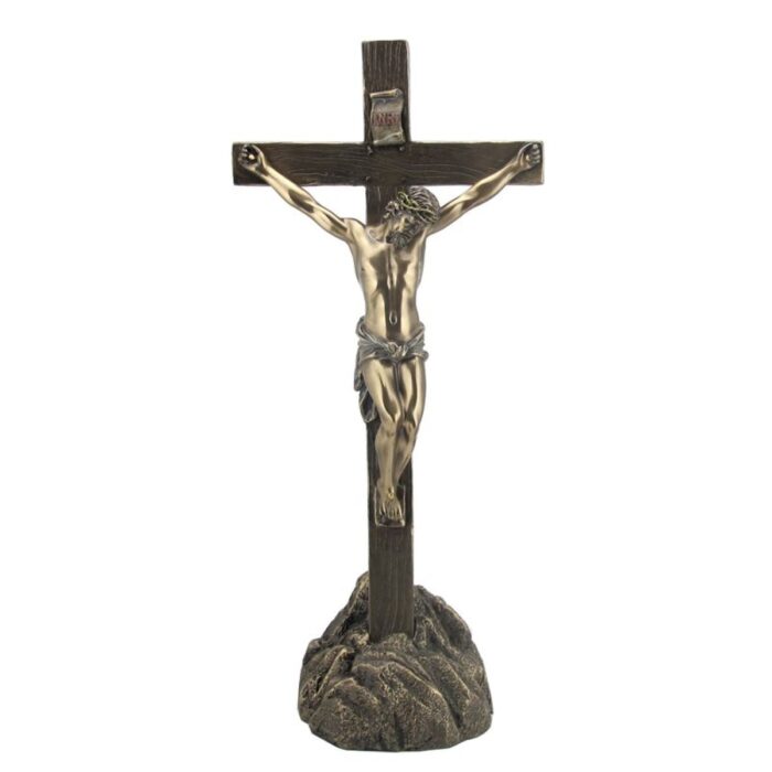 CRUCIFIX AND STAND - Bronze